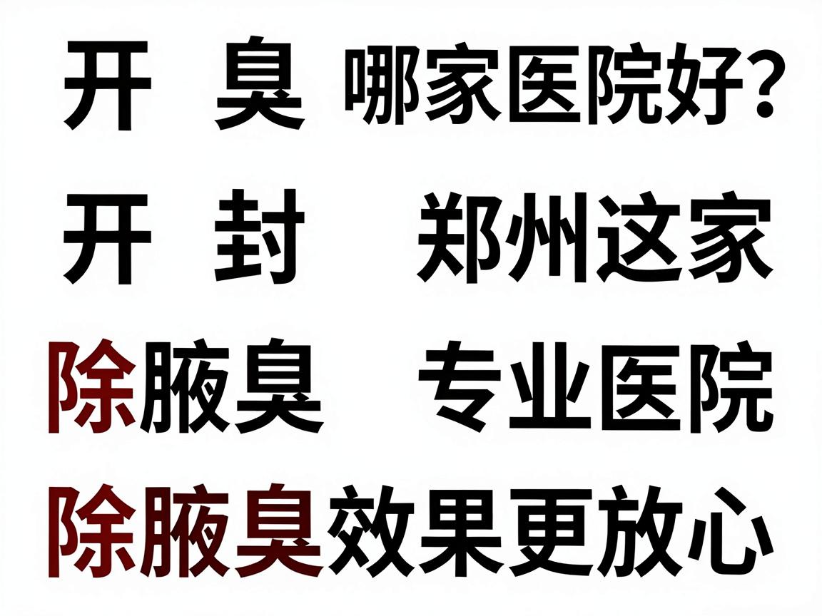 开封除腋臭哪家医院好?对比郑州这家专业医院,除腋臭效果更放心 开封除腋臭哪家医院好?对比郑州这家专业医院,除腋臭效果更放心