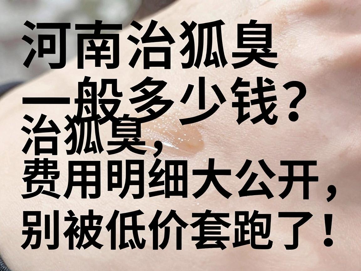 河南治狐臭一般多少钱？治狐臭费用明细大公开，别被低价套路了！