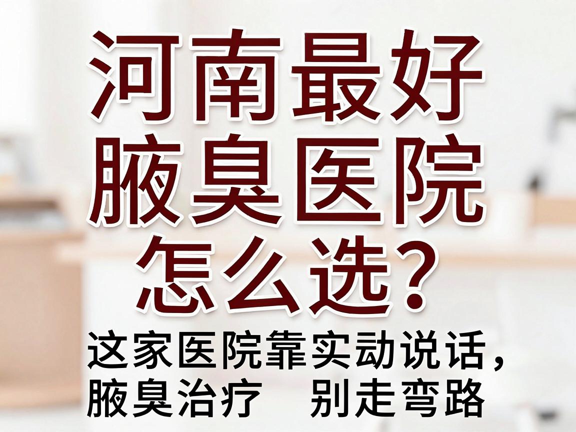 河南最好的腋臭医院怎么选?这家医院靠实力说话,腋臭治疗别走弯路 河南最好的腋臭医院怎么选?这家医院靠实力说话,腋臭治疗别走弯路