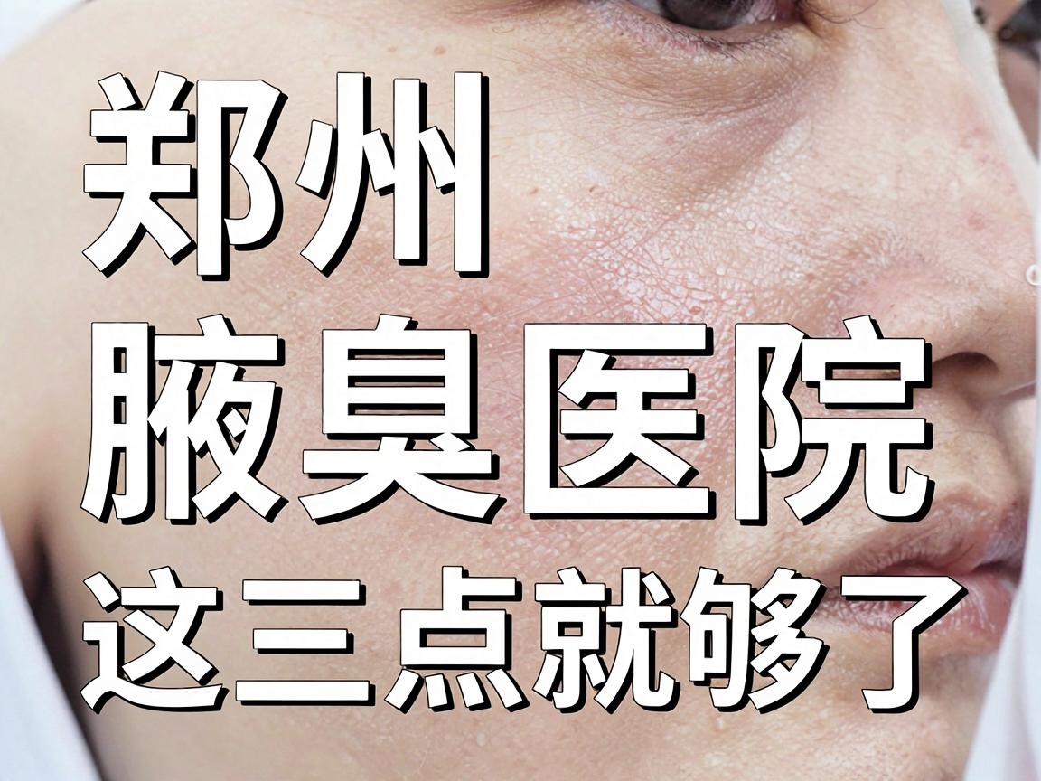 郑州腋臭医院怎么选？专业腋臭医院看这三点就够了
