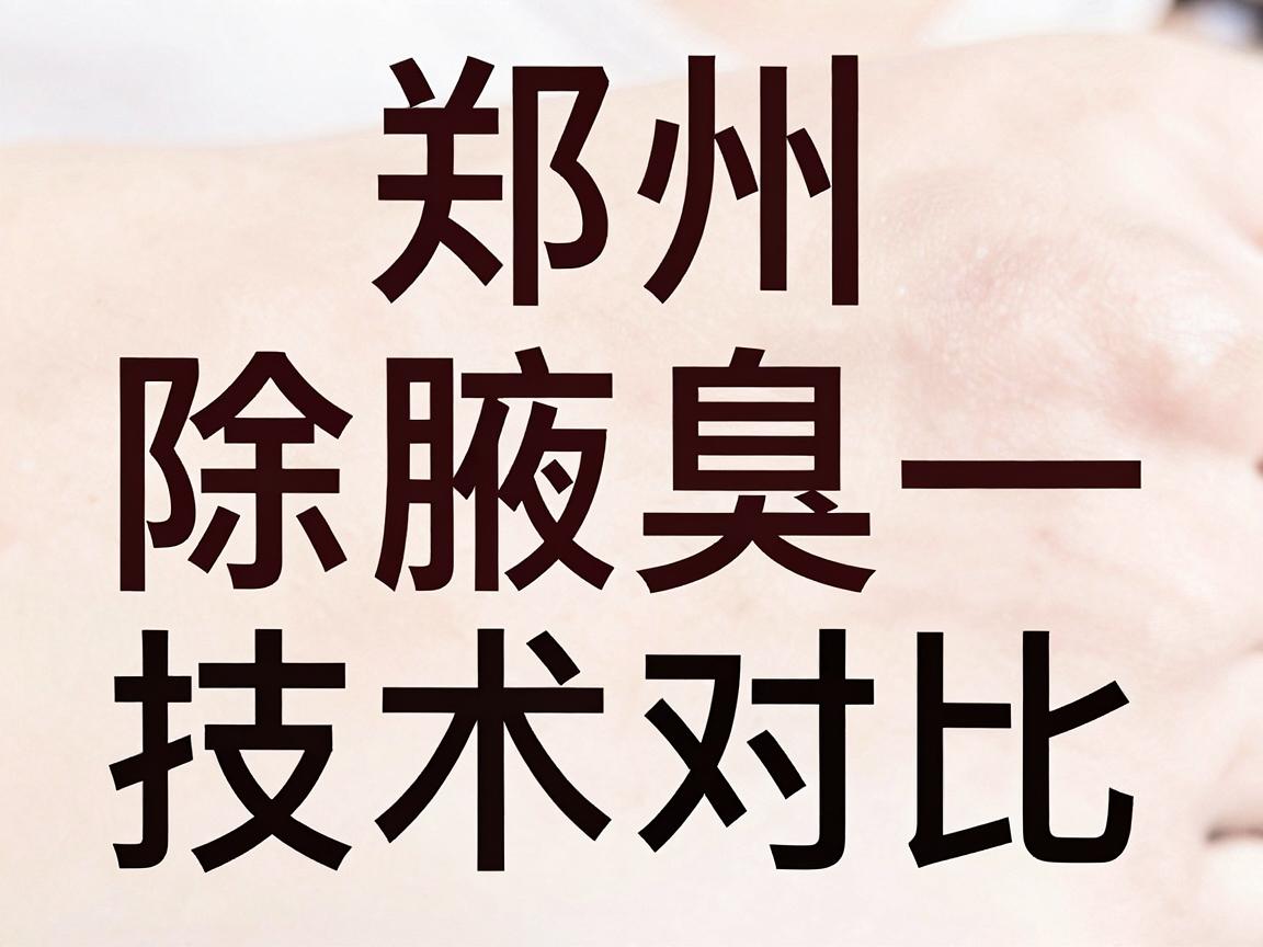 郑州除腋臭医院怎么选？除腋臭医院口碑与技术对比，这篇讲透