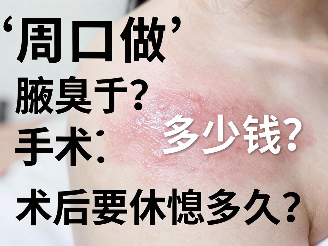 周口做腋臭手术多少钱？术后要休息多久？这篇攻略说透费用与恢复期