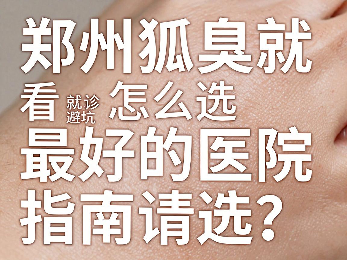 郑州看狐臭最好的医院怎么选？这份郑州狐臭就诊避坑指南请收好