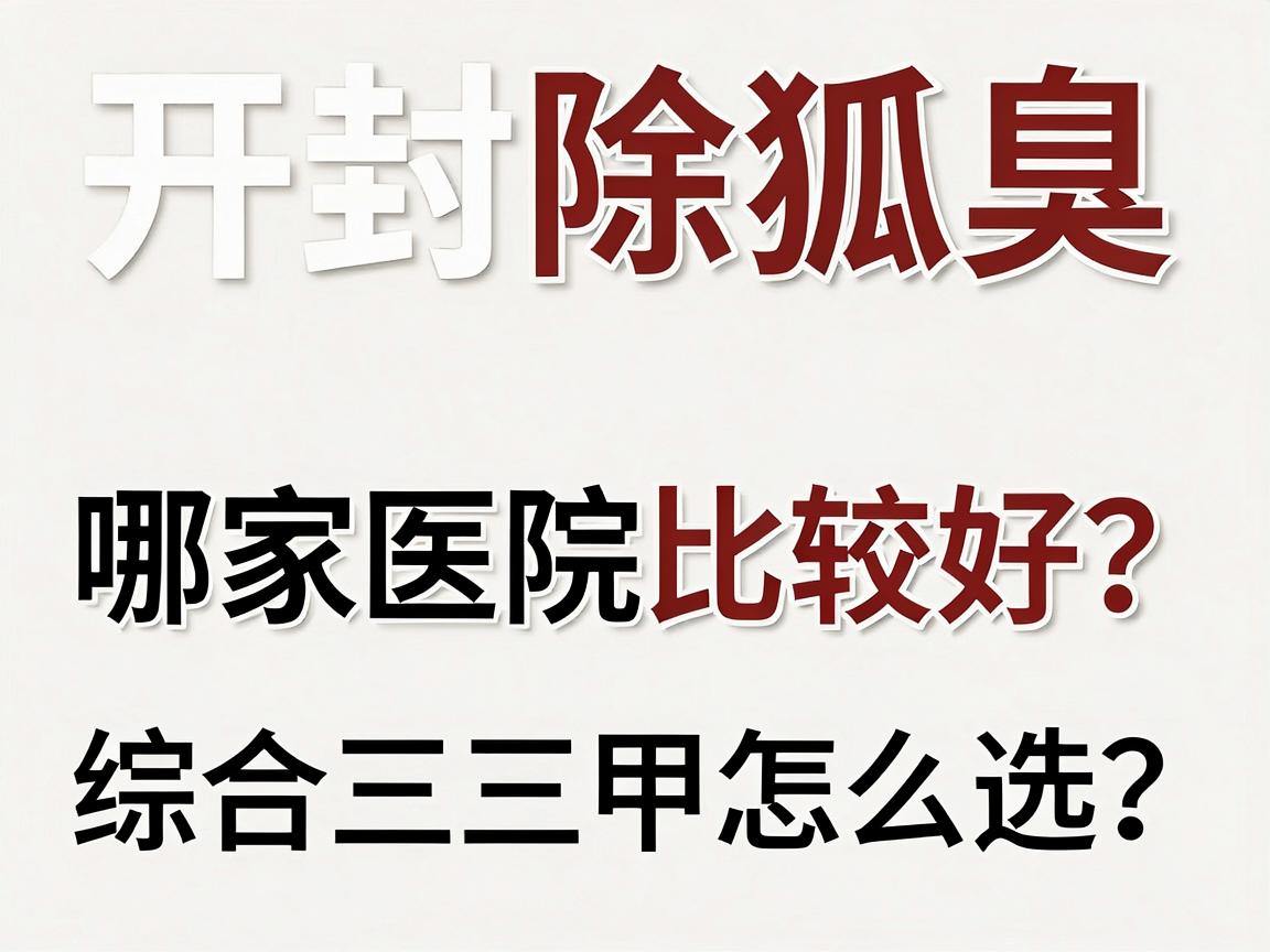 开封除狐臭哪家医院比较好？老牌专科与综合三甲怎么选？开封除狐臭医院实地探访手记