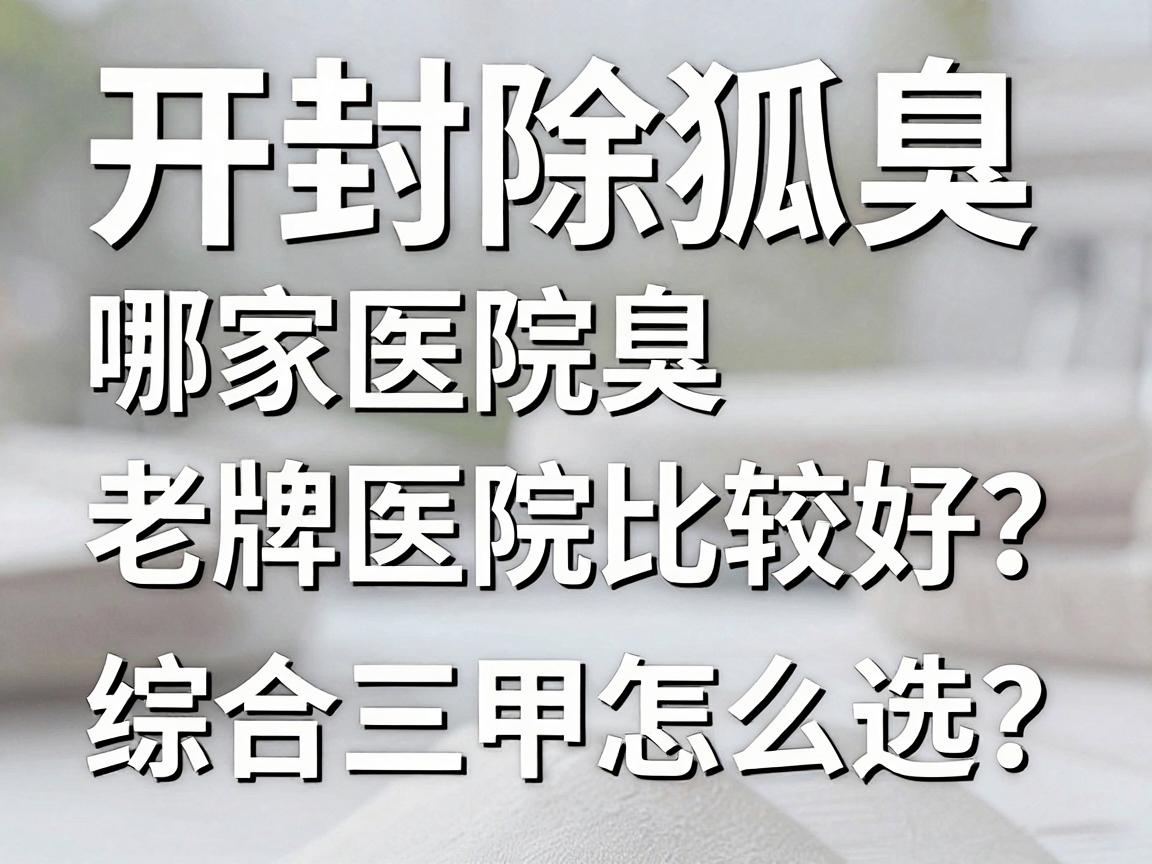 开封除狐臭哪家医院比较好？老牌专科与综合三甲怎么选？开封除狐臭医院实地探访手记