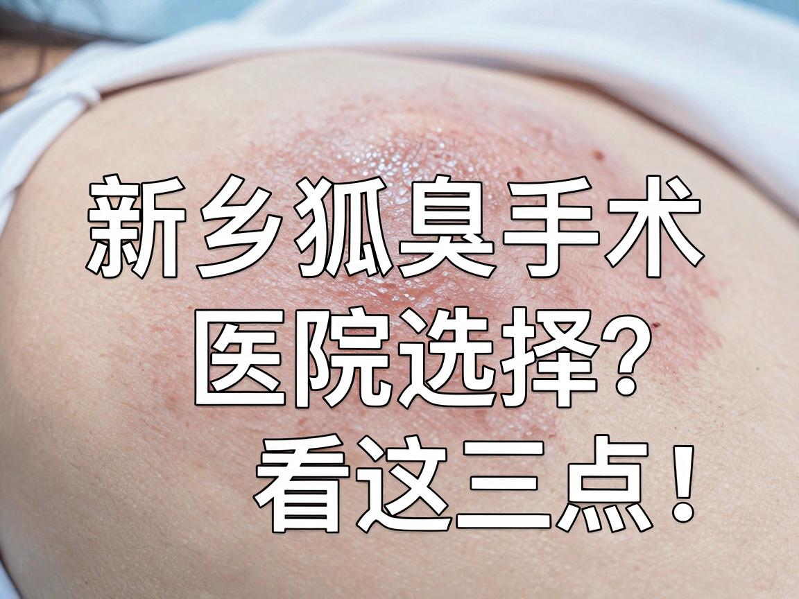 新乡狐臭手术哪里做好？新乡狐臭手术医院选择，关键看这三点！