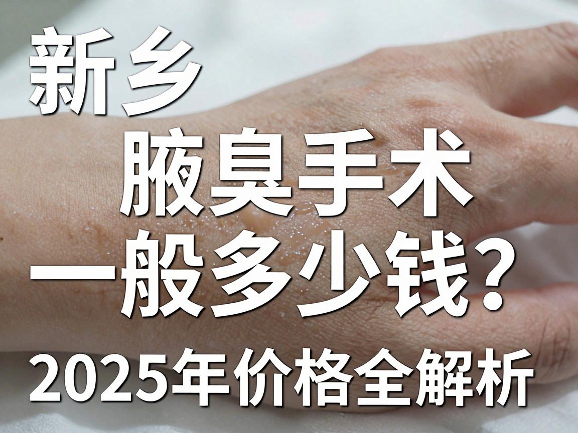 新乡腋臭手术一般多少钱？2025年价格全解析，附真实费用清单