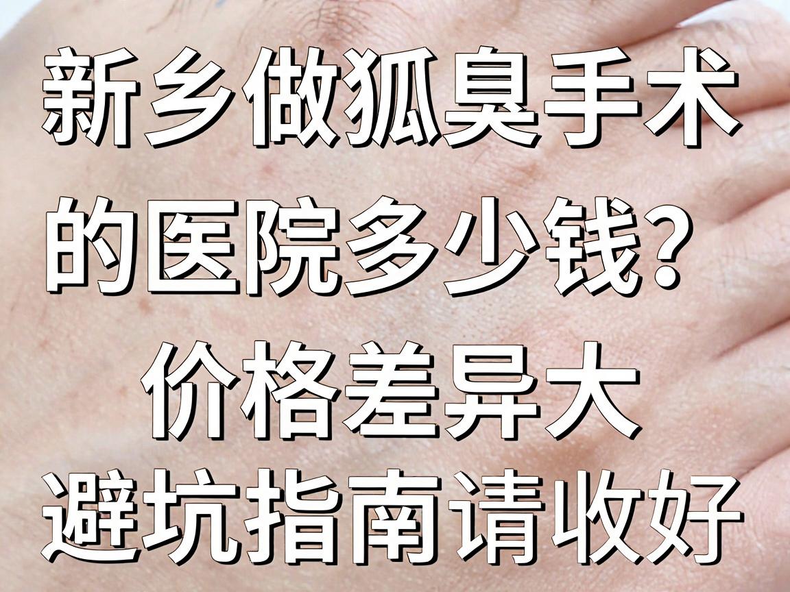新乡做狐臭手术的医院多少钱？价格差异大，这份新乡狐臭手术费用清单和避坑指南请收好