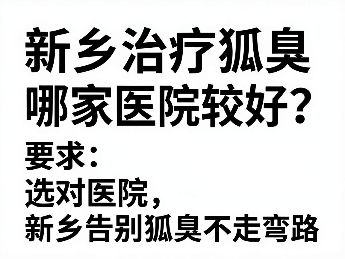 新乡治疗狐臭哪家医院较好？选对医院，新乡告别狐臭不走弯路
