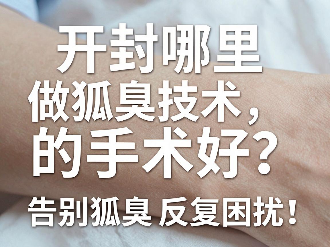 开封哪里做狐臭的手术好？选对技术，告别狐臭反复困扰！
