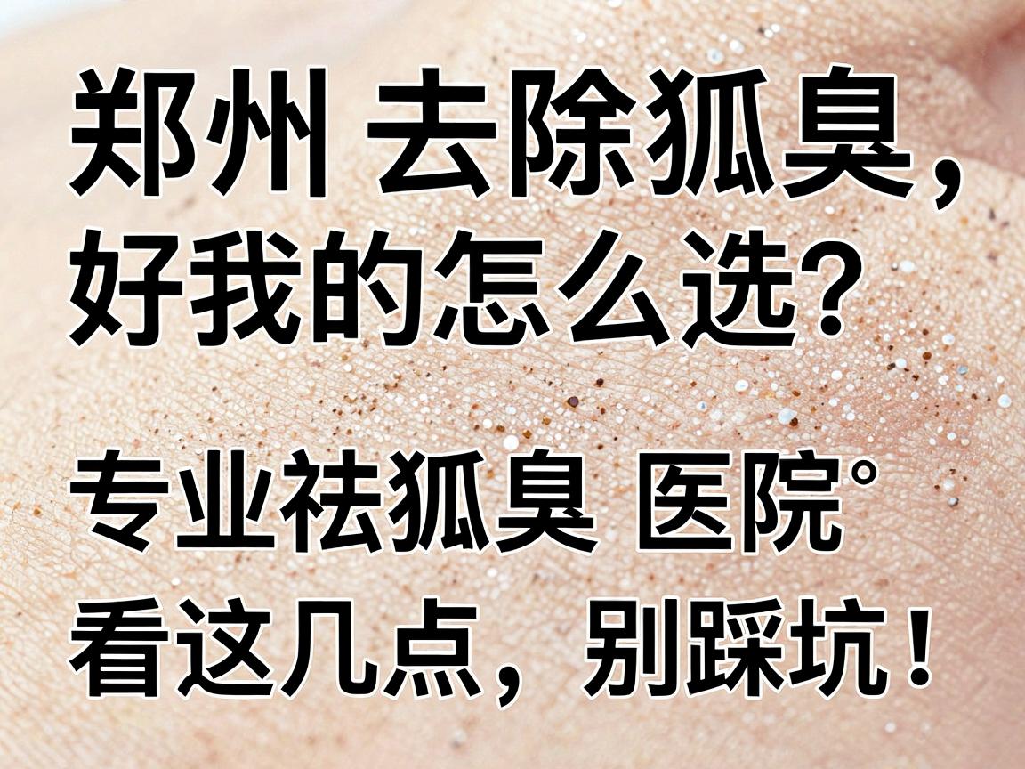 郑州去除狐臭好的医院怎么选？专业祛狐臭医院看这几点，别踩坑！