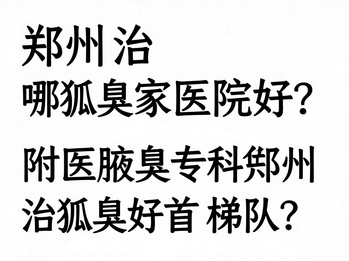 郑州治狐臭哪家医院好？附医腋臭专科凭啥稳居郑州治狐臭好医院榜首梯队？