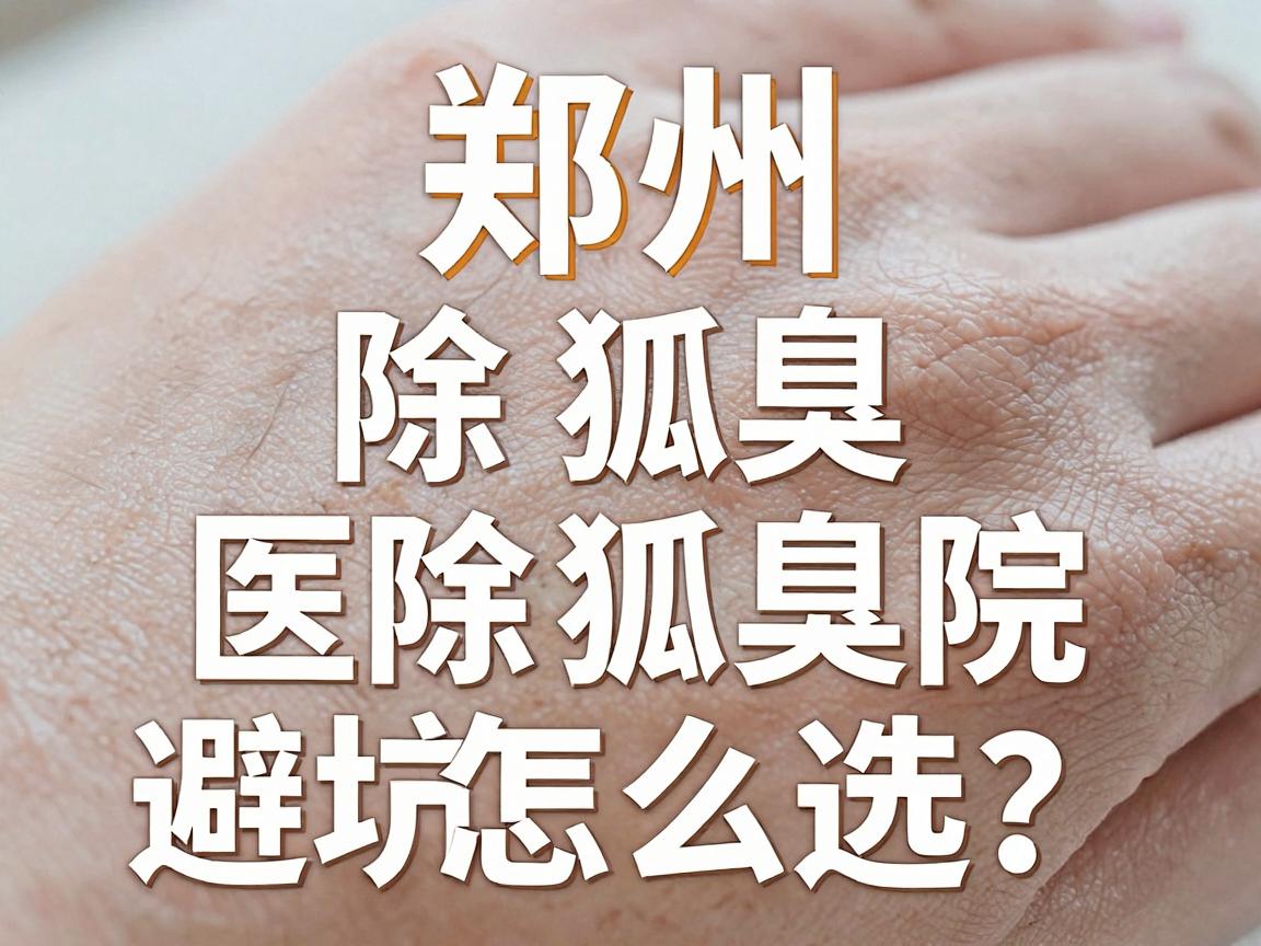 郑州除狐臭医院怎么选？正规医院除狐臭，这份避坑指南别错过
