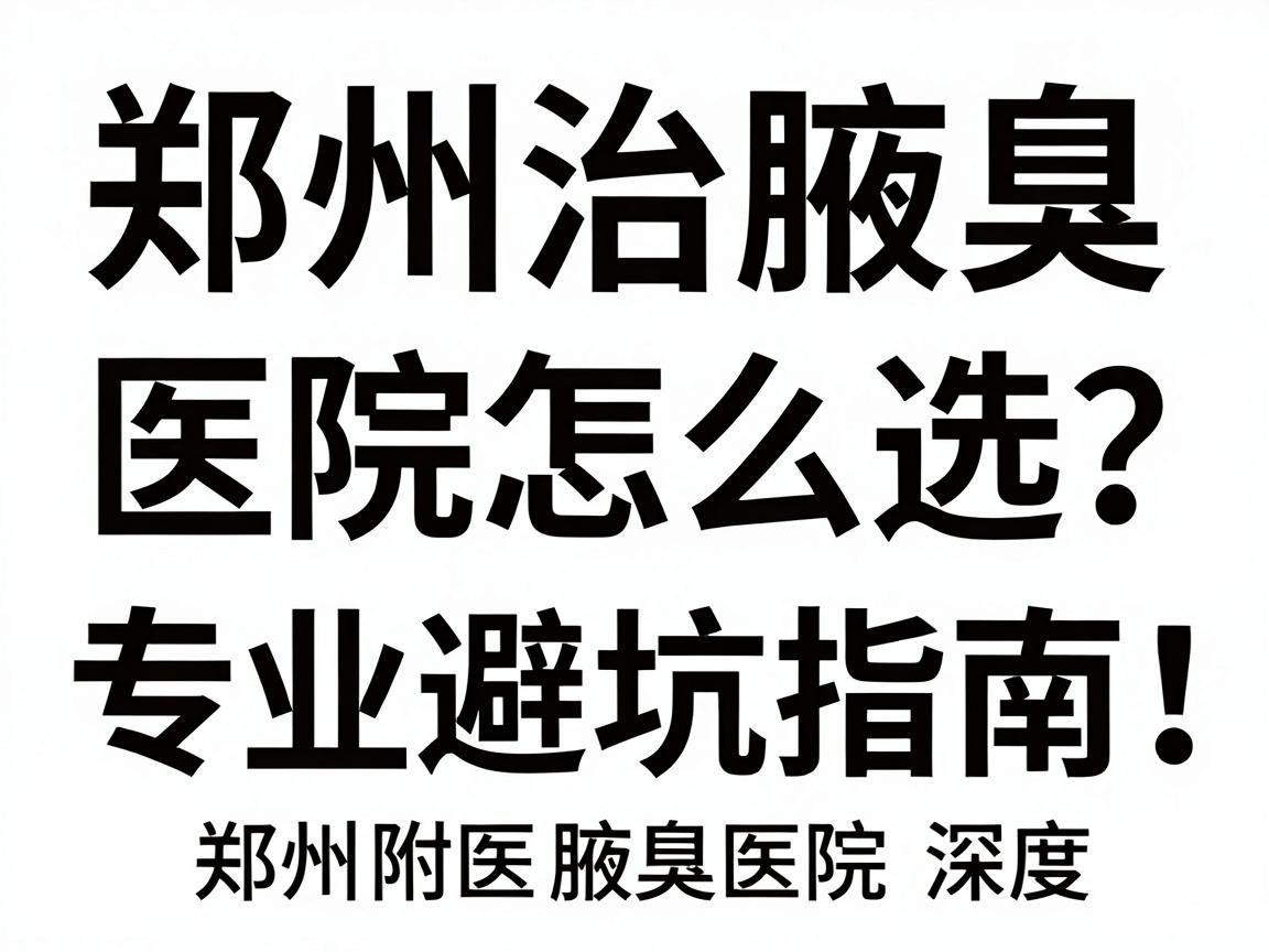 郑州治腋臭，医院怎么选？专业腋臭医院避坑指南，郑州附医腋臭医院深度测评