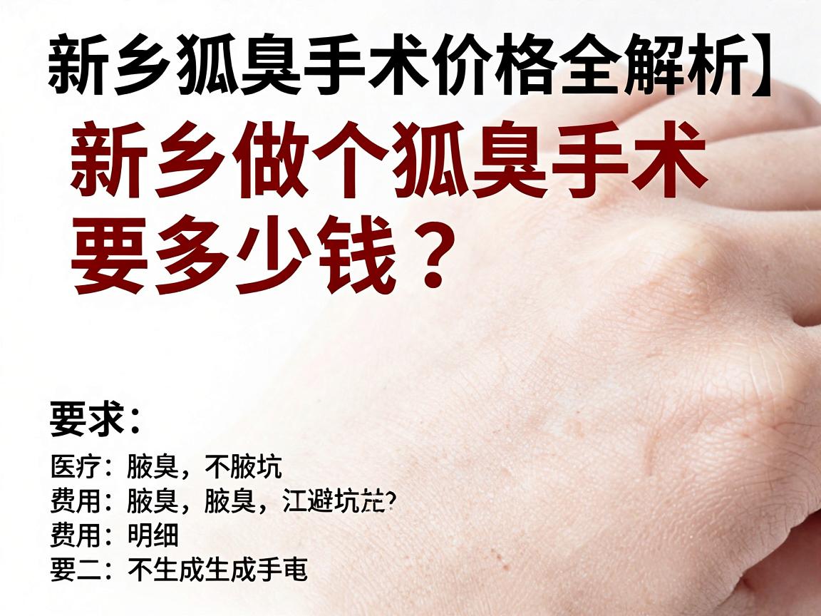 新乡做个狐臭手术要多少钱？费用明细与避坑指南（新乡狐臭手术价格全解析）