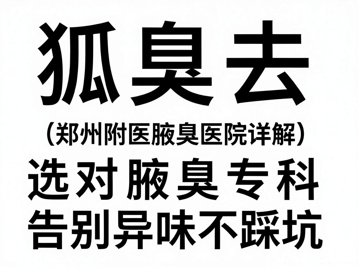 狐臭去郑州哪家医院？选对腋臭专科，告别异味不踩坑（郑州附医腋臭医院详解）