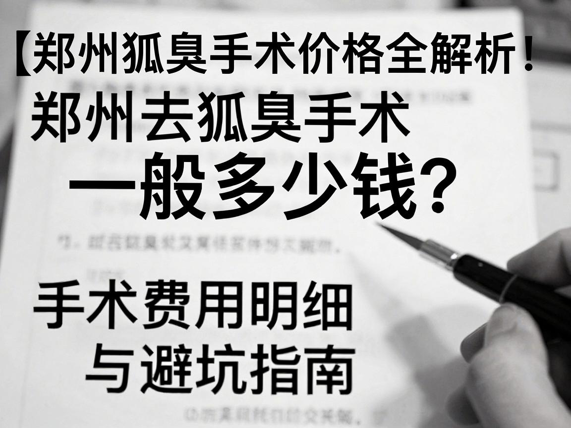 郑州去狐臭手术一般多少钱？手术费用明细与避坑指南（郑州狐臭手术价格全解析）