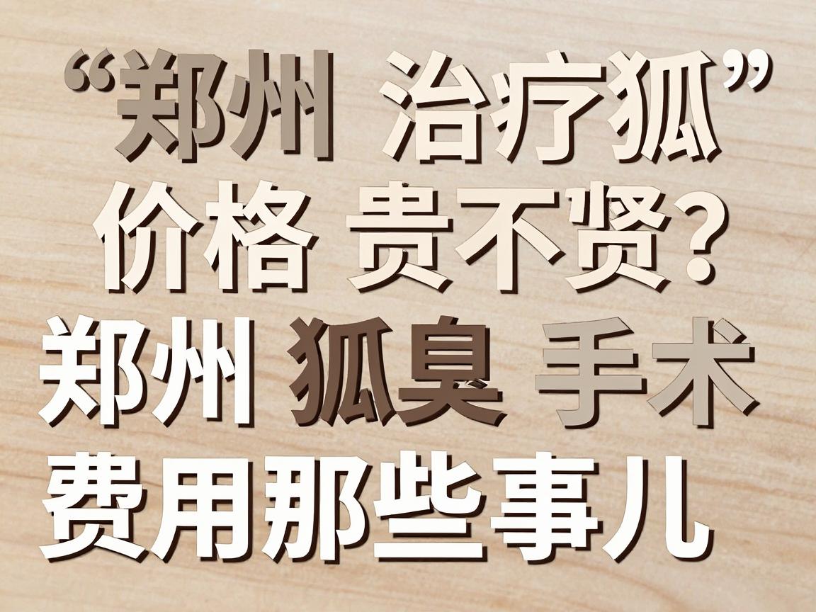 郑州治疗狐臭价格贵不贵？一篇说清郑州狐臭手术费用那些事儿