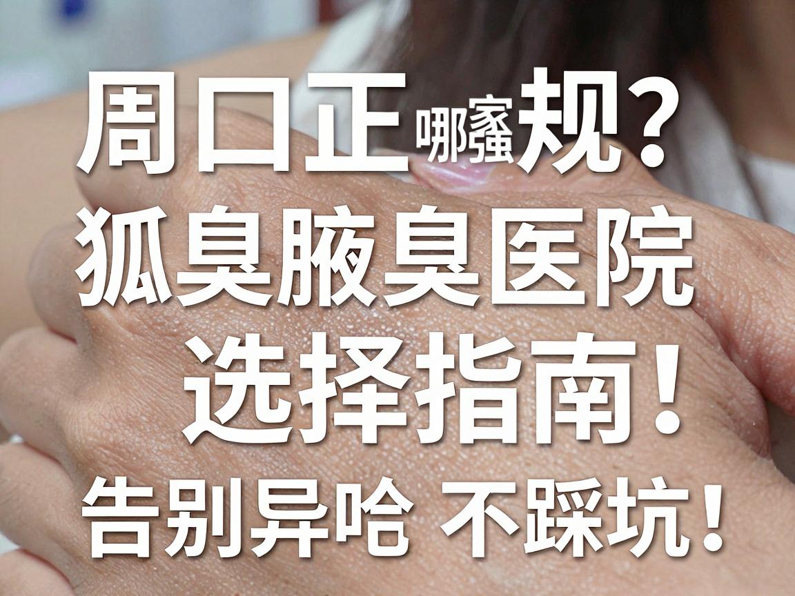 周口狐臭手术哪家强？周口正规腋臭医院选择指南，告别异味不踩坑