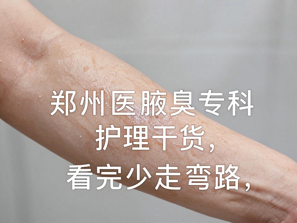 郑州腋臭医院怎么选？郑州附医腋臭专科的护理干货，看完少走弯路