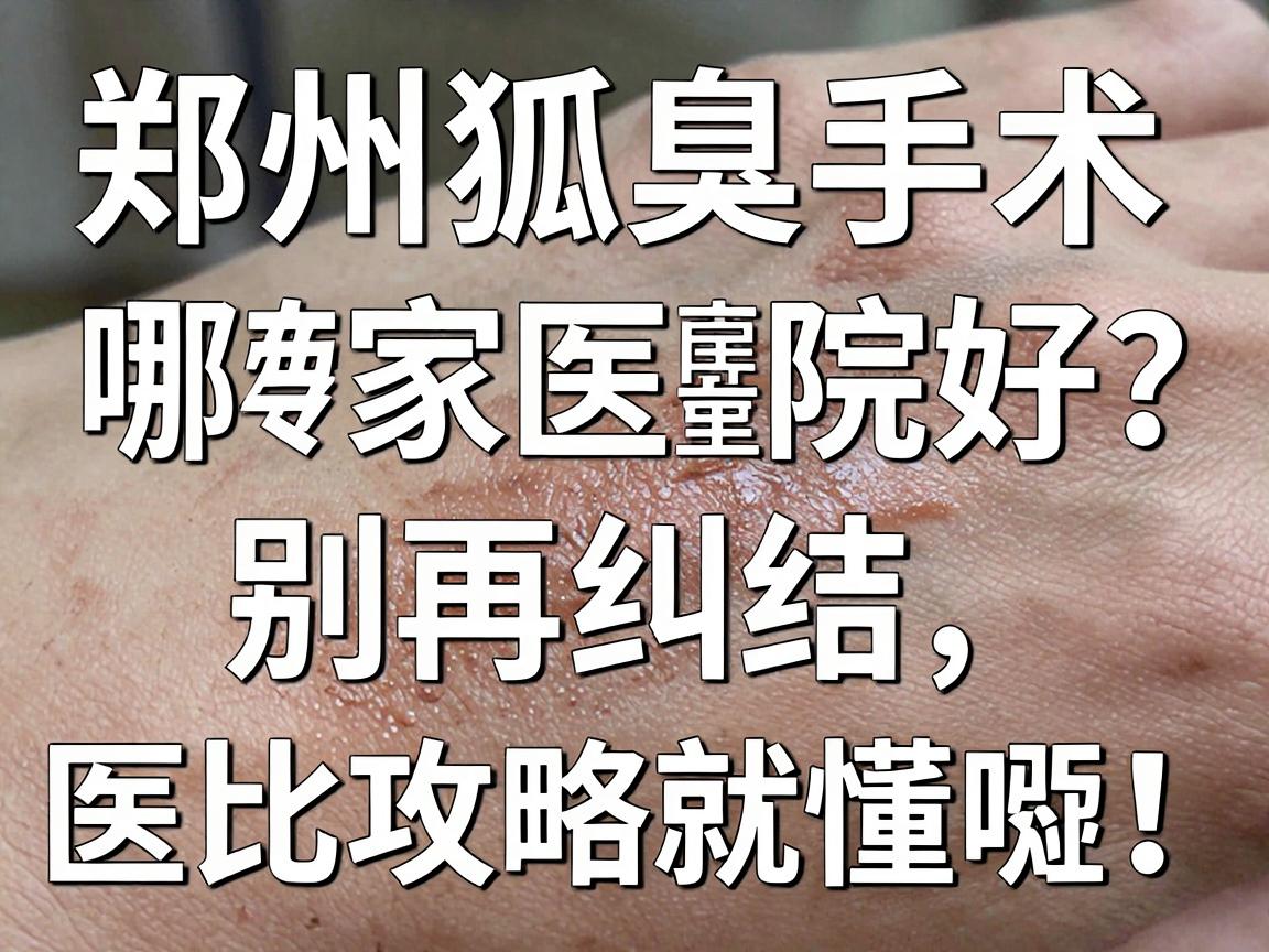郑州狐臭手术哪家医院好？别再纠结，看完这篇郑州狐臭手术医院对比攻略就懂啦！