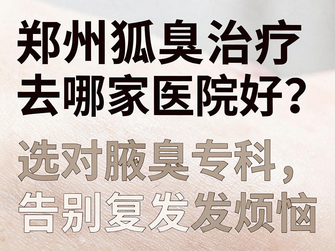 郑州狐臭治疗去哪家医院好?选对腋臭专科,告别复发烦恼 郑州狐臭治疗去哪家医院好?选对腋臭专科,告别复发烦恼