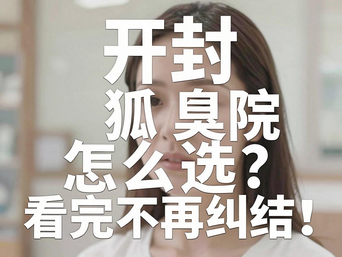 开封狐臭医院怎么选？靠谱狐臭医院的关键指标，看完不再纠结
