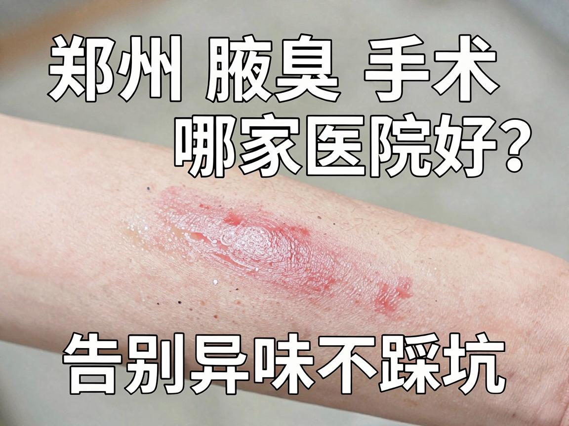 郑州腋臭手术哪家医院好？选对腋臭医院，告别异味不踩坑
