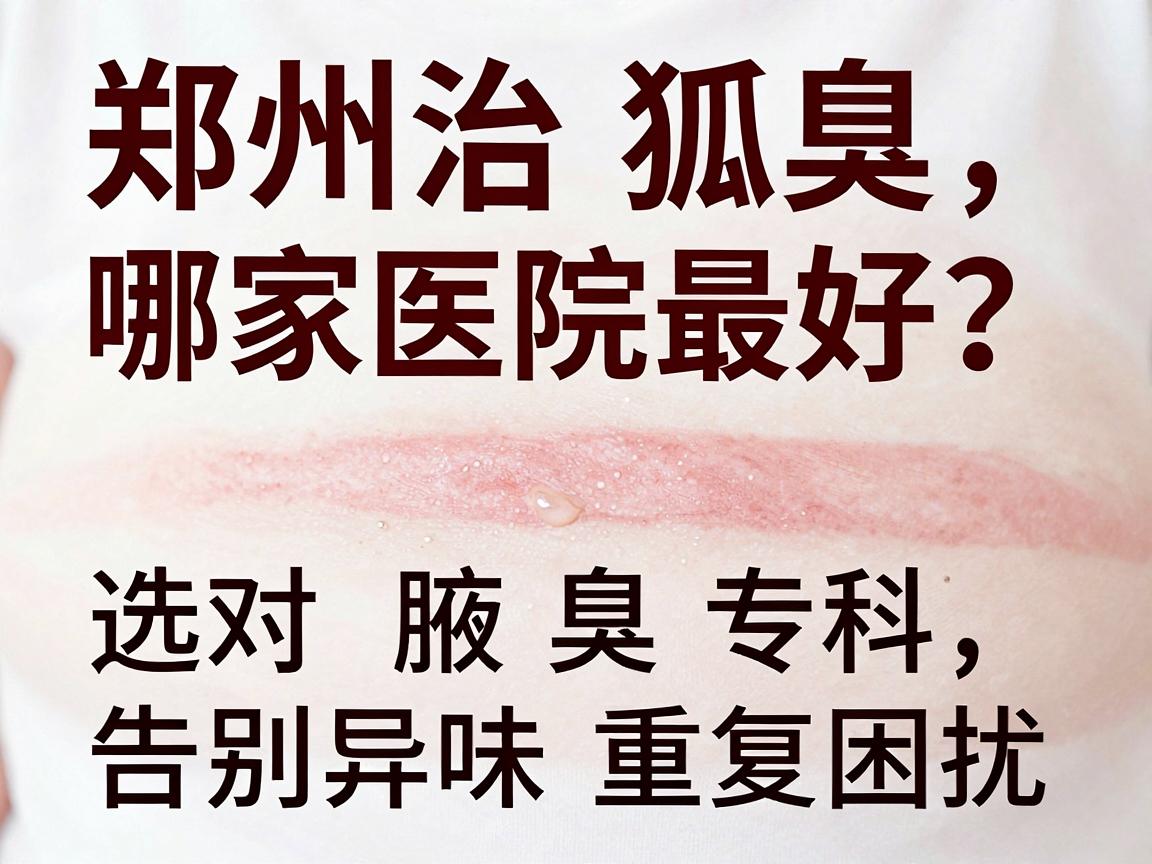 郑州治狐臭哪家医院最好？选对腋臭专科，告别异味重复困扰