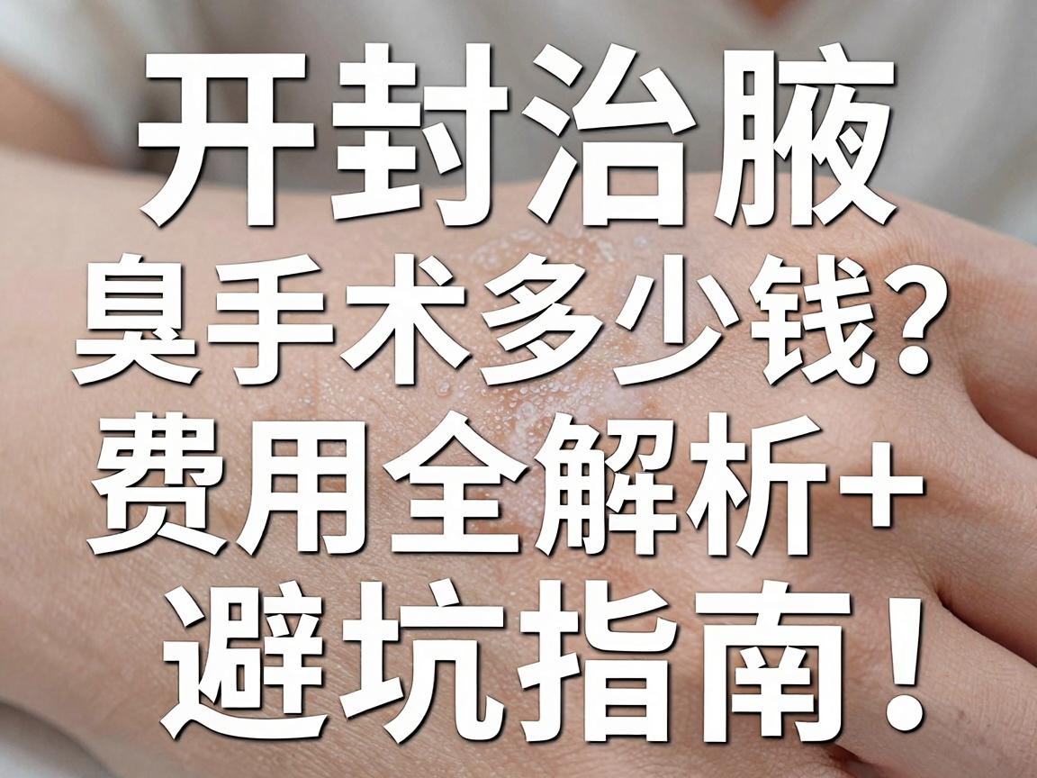 开封治腋臭手术多少钱？费用全解析+避坑指南，治腋臭手术前必看