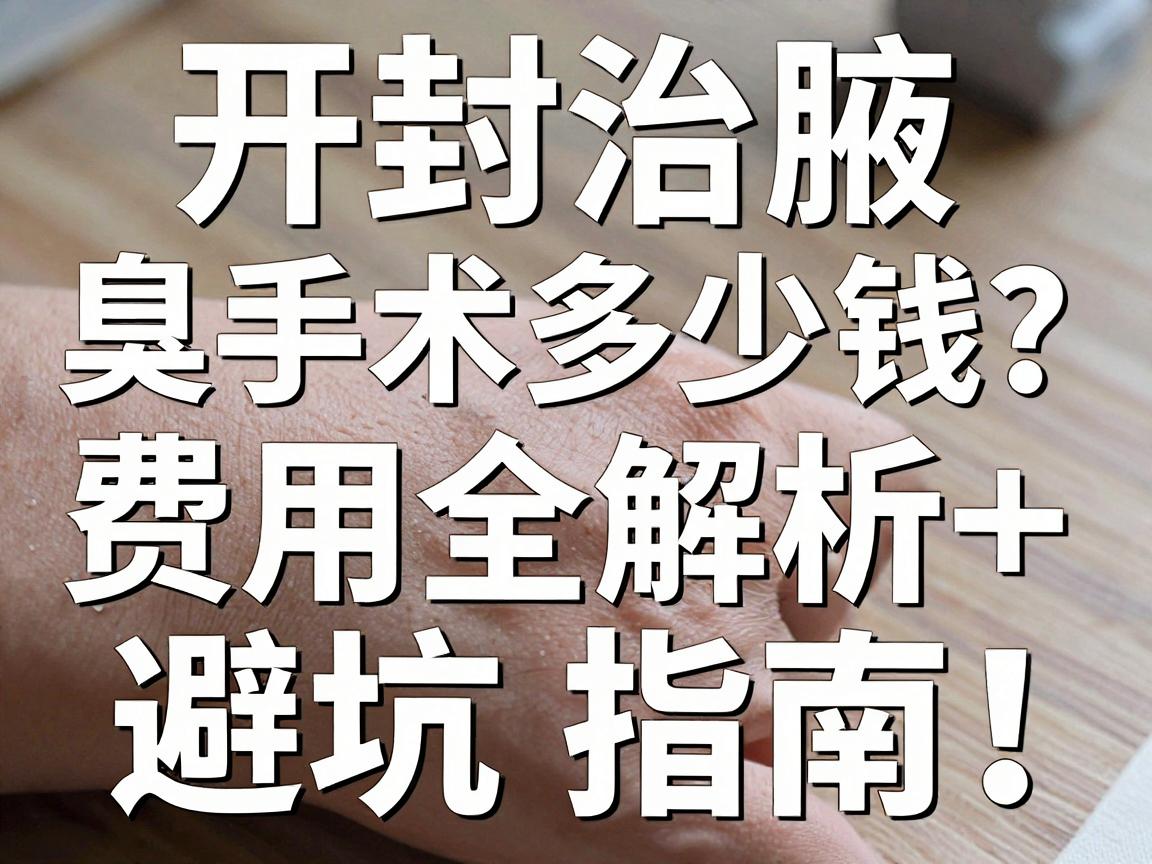 开封治腋臭手术多少钱？费用全解析+避坑指南，治腋臭手术前必看