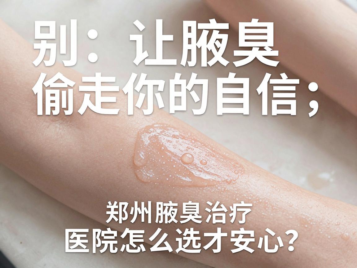 别让腋臭偷走你的自信，郑州腋臭治疗医院怎么选才安心？