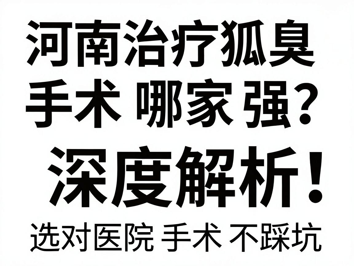 河南治疗狐臭手术哪家强？排名榜深度解析，选对医院手术不踩坑