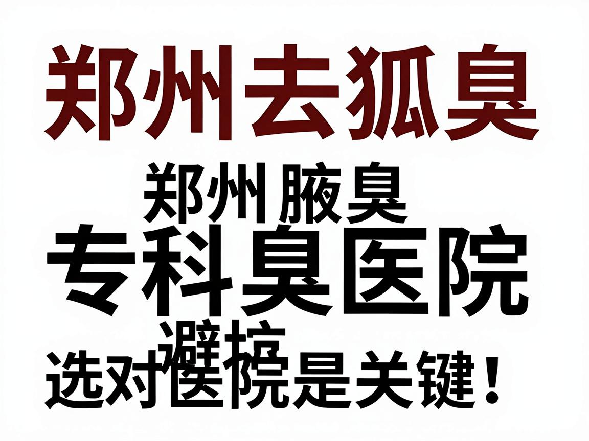 郑州去狐臭，选对医院是关键！郑州腋臭专科医院避坑指南