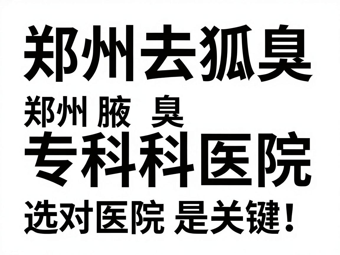 郑州去狐臭，选对医院是关键！郑州腋臭专科医院避坑指南