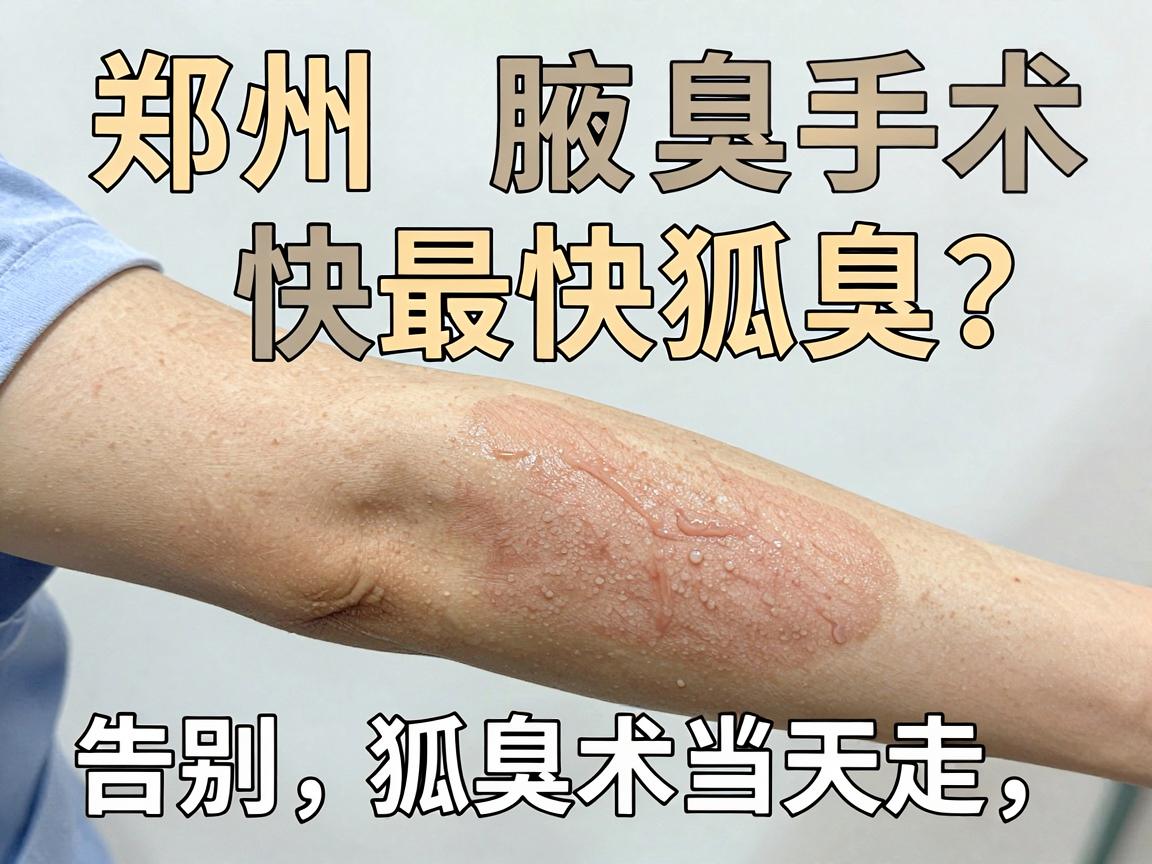 郑州腋臭手术最快解决狐臭？选对医院，当天手术当天走，告别狐臭尴尬