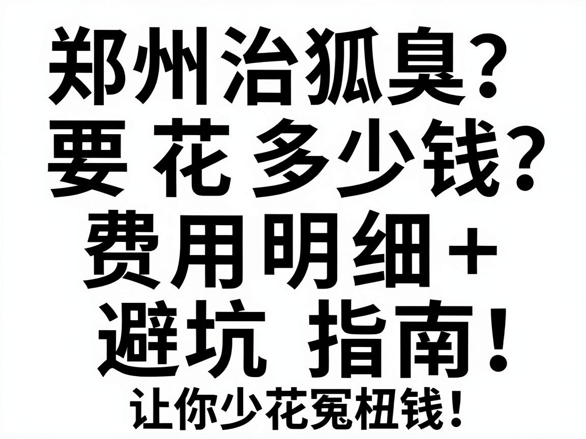 郑州治狐臭要花多少钱？费用明细+避坑指南，让你少花冤枉钱