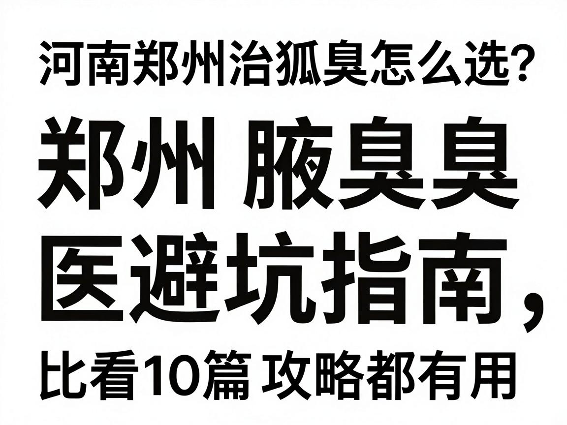 河南郑州治狐臭医院怎么选?这份郑州腋臭医院避坑指南,比看10篇攻略都有用 河南郑州治狐臭医院怎么选?这份郑州腋臭医院避坑指南,比看10篇攻略都有用
