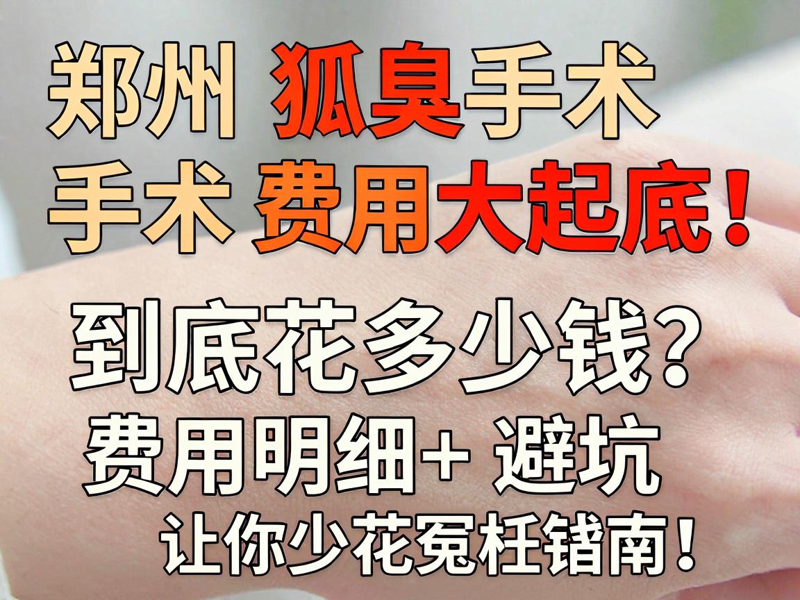 郑州狐臭手术费用大起底，一台手术到底花多少钱？费用明细+避坑指南，让你少花冤枉钱