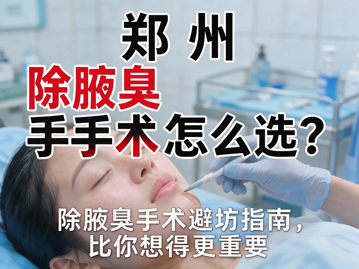 郑州除腋臭手术怎么选？这份除腋臭手术避坑指南，比你想得更重要