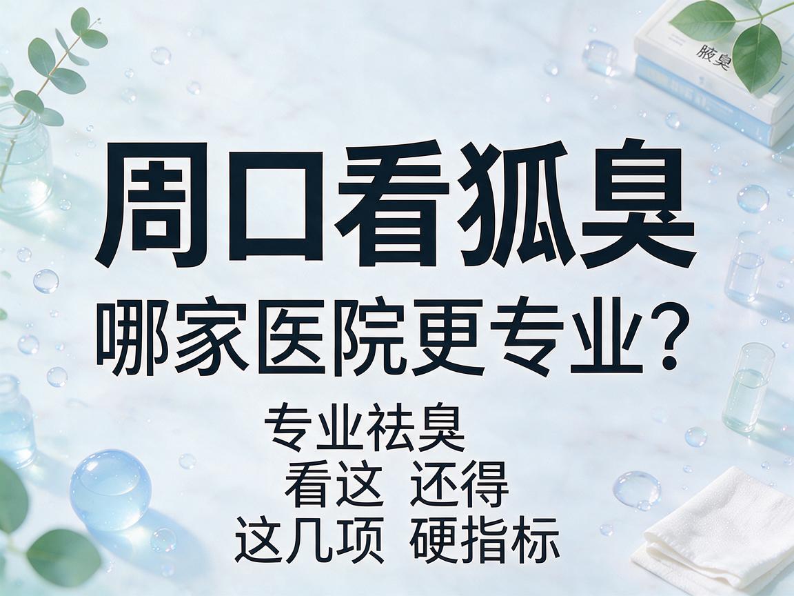 周口看狐臭，哪家医院更专业？专业祛臭还得看这几项硬指标