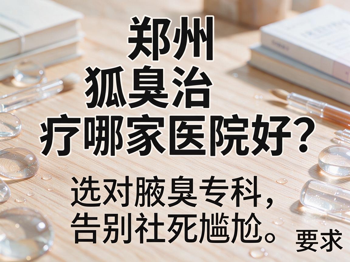 郑州狐臭治疗哪家医院好？选对腋臭专科，告别社死尴尬