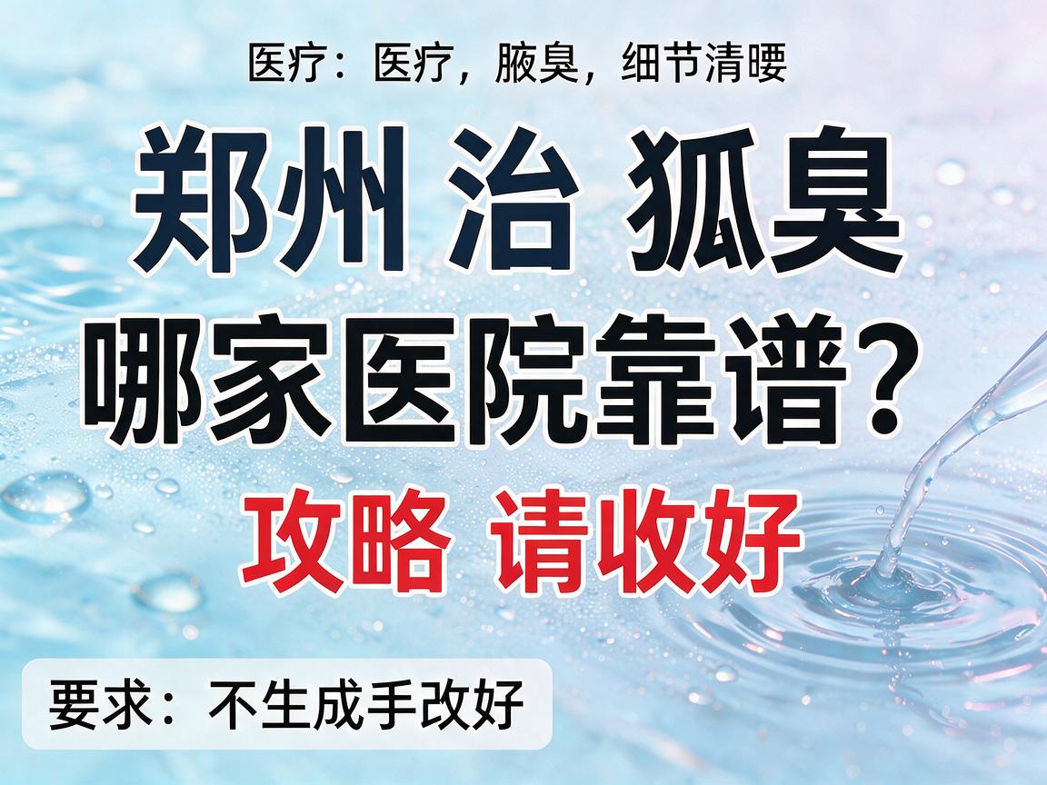 郑州治狐臭哪家医院靠谱？这份郑州医院对比攻略请收好