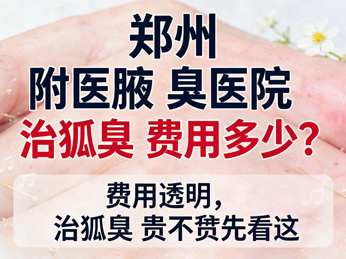 郑州附医腋臭医院治狐臭费用多少？费用透明，治狐臭贵不贵先看这三点