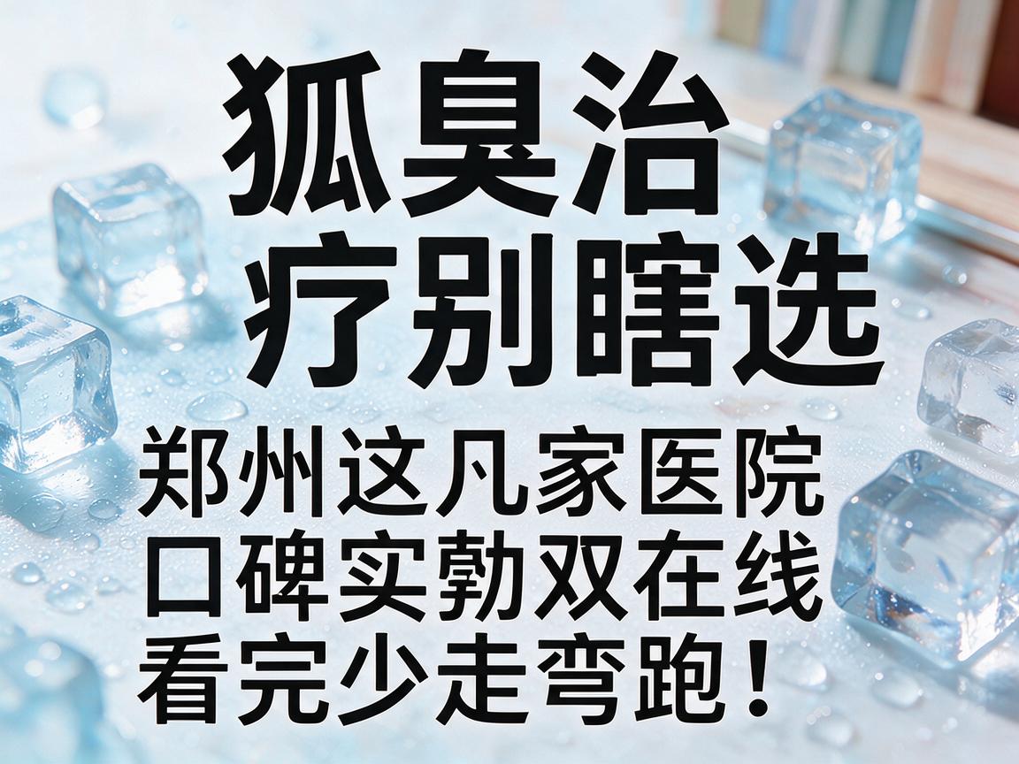 狐臭治疗别瞎选，郑州这几家医院口碑实力双在线，看完少走弯路！