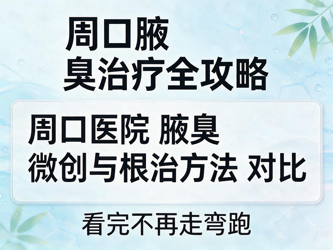 周口腋臭治疗全攻略，周口医院腋臭微创与根治方法对比，看完不再走弯路