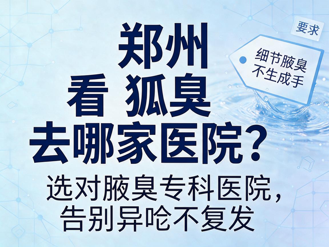 郑州看狐臭去哪家医院?选对腋臭专科医院,告别异味不复发 郑州看狐臭去哪家医院?选对腋臭专科医院,告别异味不复发