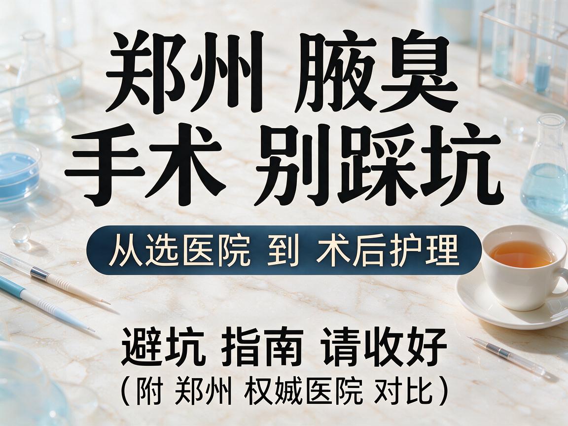 郑州腋臭手术别踩坑，从选医院到术后护理，这份避坑指南请收好（附郑州权威医院对比）