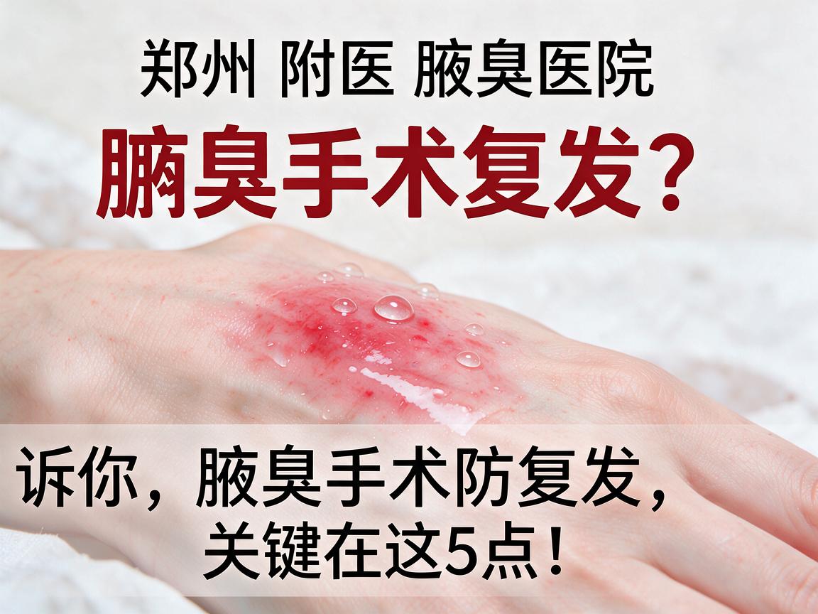 腋臭手术复发?郑州附医腋臭医院告诉你,腋臭手术防复发,关键在这5点! 腋臭手术复发?郑州附医腋臭医院告诉你,腋臭手术防复发,关键在这5点!
