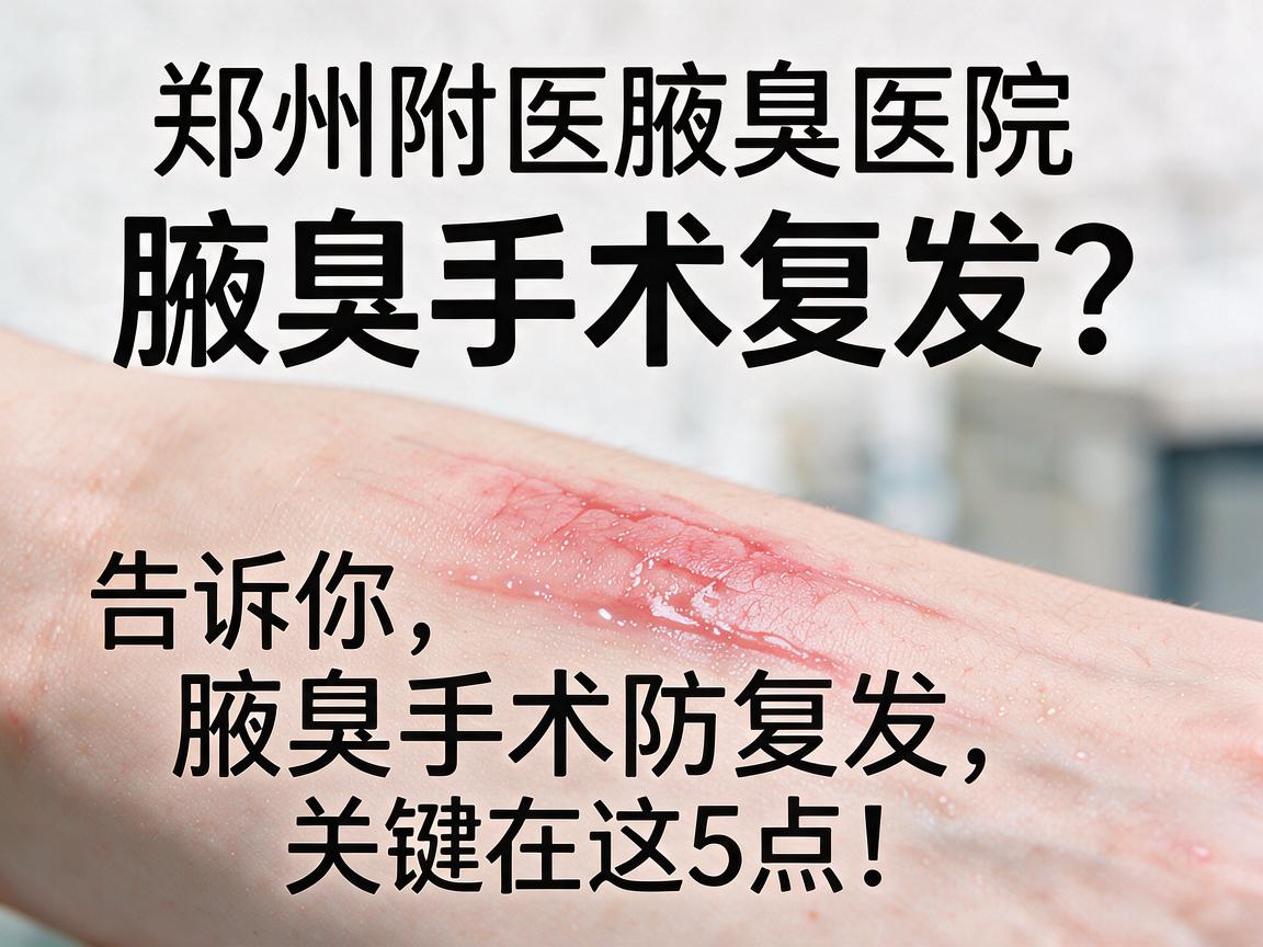 腋臭手术复发?郑州附医腋臭医院告诉你,腋臭手术防复发,关键在这5点! 腋臭手术复发?郑州附医腋臭医院告诉你,腋臭手术防复发,关键在这5点!